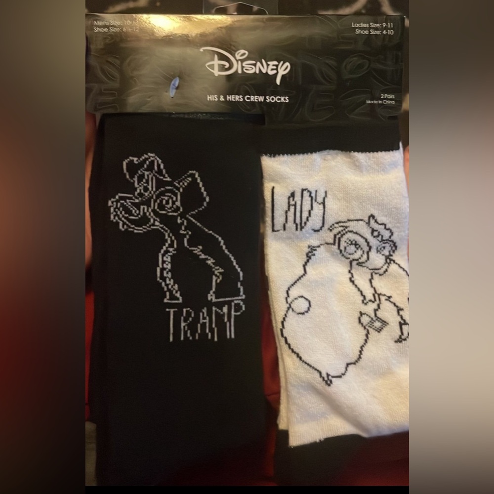 DISNEY HIS & HERS CREW SOCKS